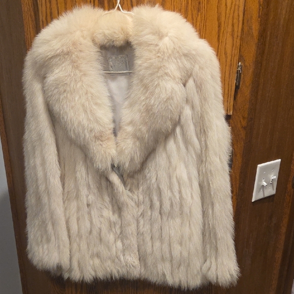 Fox Cream Teddy Jacket Plush Luxury Coat - Picture 1 of 5
